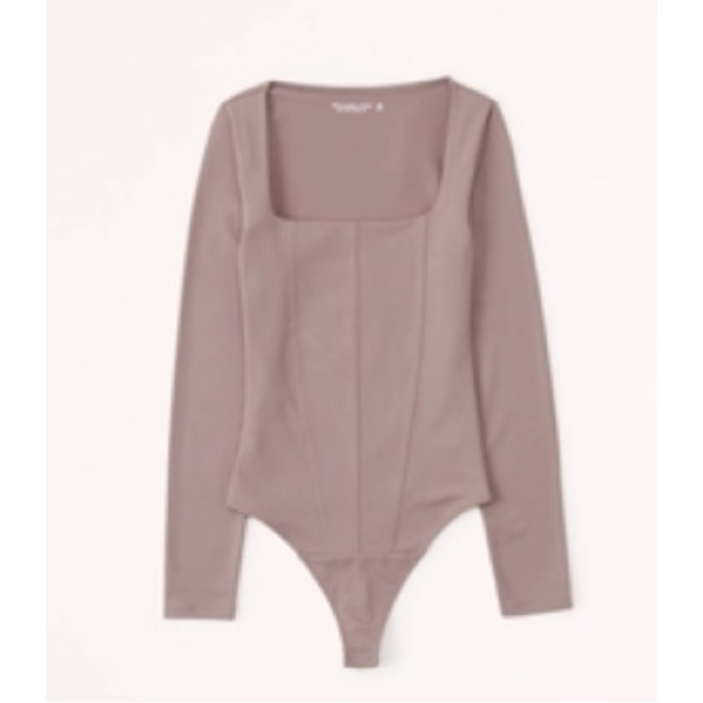 Abercrombie Long-sleeve Seamless Fabric Corset Bodysuit